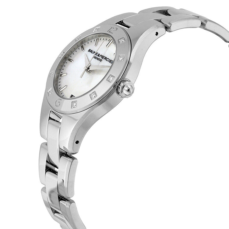 Baume and Mercier Linea Mother of Pearl Diamond Ladies Watch #10071 - Watches of America #2