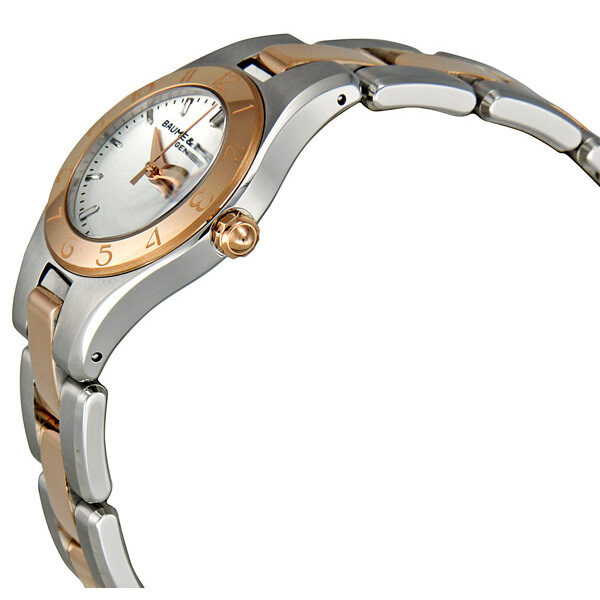 Baume and Mercier Linea Rose Gold and Stainless Steel Ladies Watch #10015 - Watches of America #2