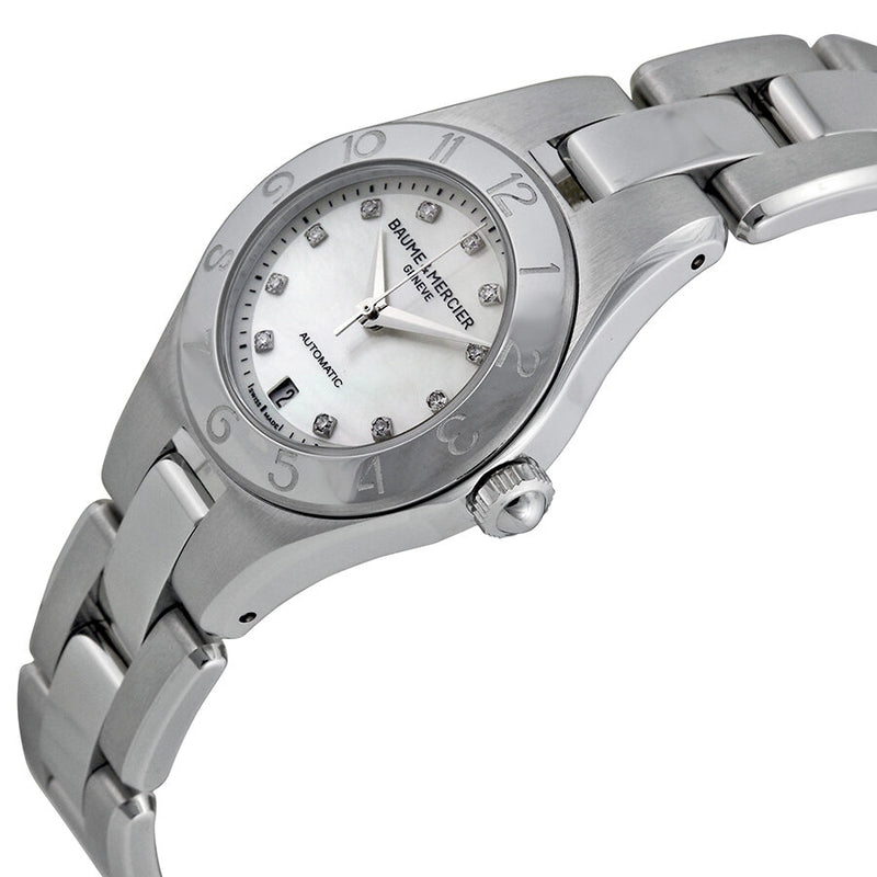 Baume and Mercier Automatic Mother of Pearl Diamond Dial 27 mm Ladies Watch #10113 - Watches of America #2