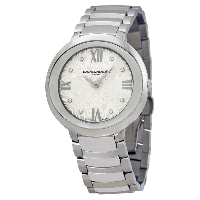 Baume et Mercier Promesse Mother of Pearl Dial Diamond 34mm Ladies Watch 10178#MOA10178 - Watches of America