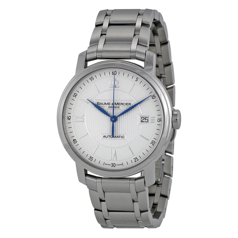 Baume and Mercier Silver Dial Stainless Steel Automatic Men's Watch #08837 - Watches of America