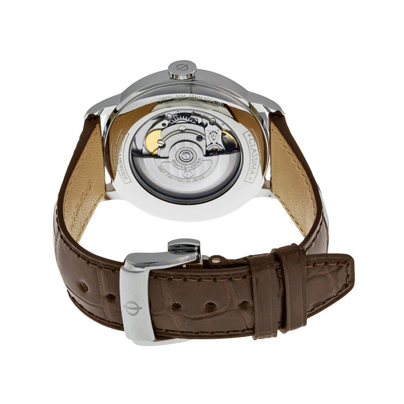 Baume et Mercier Classima Automatic Silver Dial Brown Leather Men's Watch #10214 - Watches of America #3