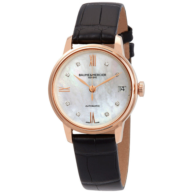 Baume et Mercier Classima Executives 18kt Rose Gold Automatic Diamond Ladies Watch #MOA10286 - Watches of America