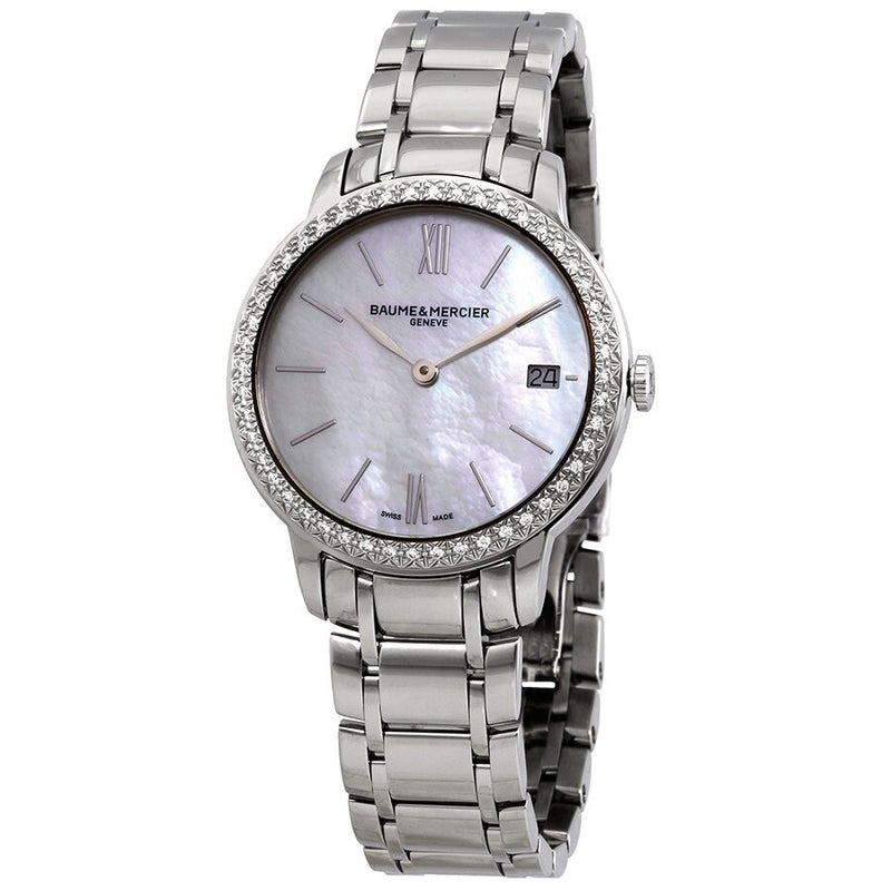 Baume et Mercier Classima Quartz White Mother of Pearl Dial Ladies Watch #10478 - Watches of America