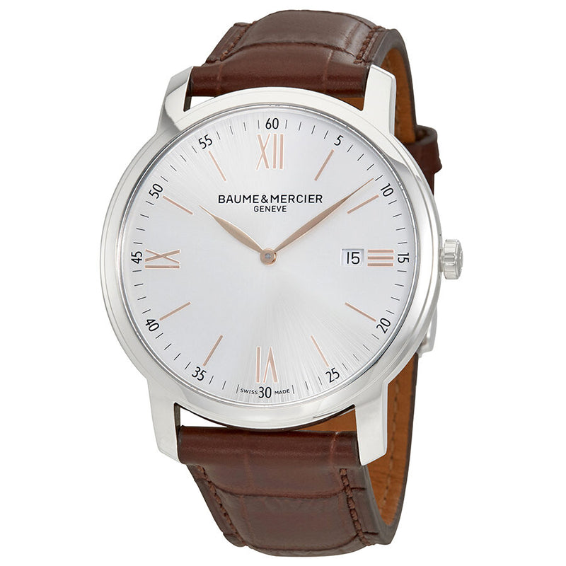 Baume et Mercier Classima Silver Dial Men's Watch #MOA10380 - Watches of America