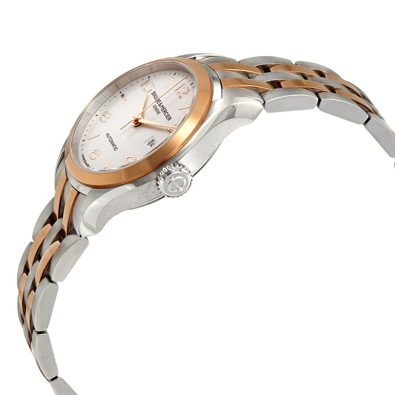 Baume et Mercier Clifton Two Tone Automatic Silver Dial Ladies Watch #A10152 - Watches of America #2