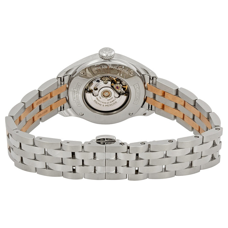 Baume et Mercier Clifton Two Tone Automatic Silver Dial Ladies Watch #A10152 - Watches of America #3