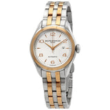 Baume et Mercier Clifton Two Tone Automatic Silver Dial Ladies Watch #A10152 - Watches of America