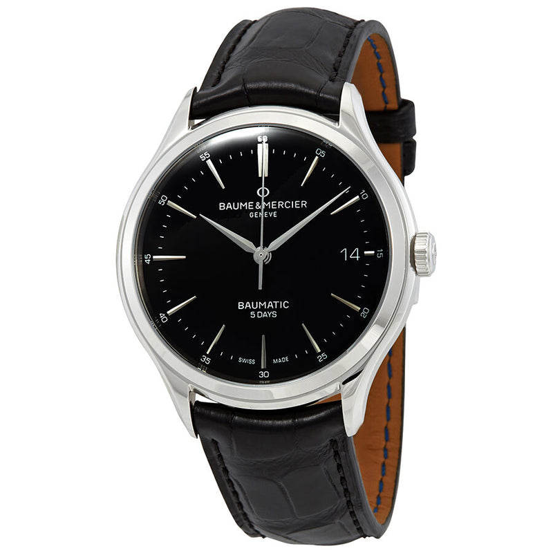 Baume et Mercier Clifton Baumatic Automatic Black Dial Men's Watch #10399 - Watches of America