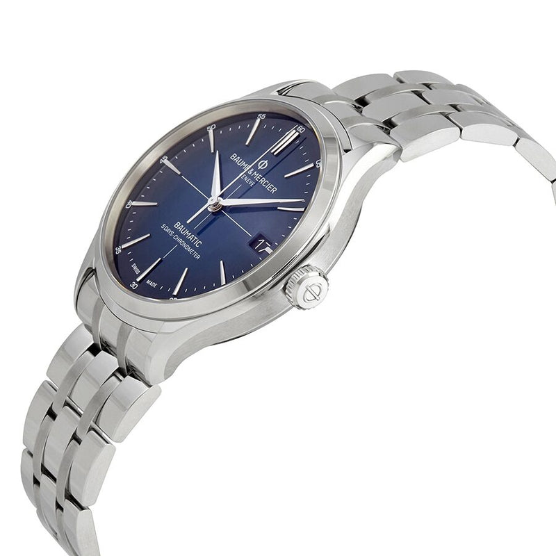 Baume et Mercier Clifton Baumatic Automatic Chronometer Blue Dial Men's Watch #10468 - Watches of America #2