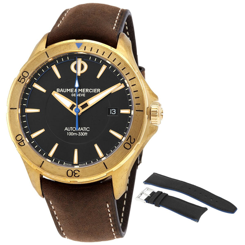 Baume et Mercier Clifton Club Bronze Automatic Black Dial Men's Watch #10500 - Watches of America