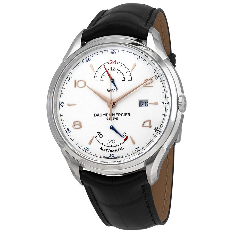 Baume et Mercier Clifton GMT Automatic Power Reserve White Dial Men's Watch #10421 - Watches of America