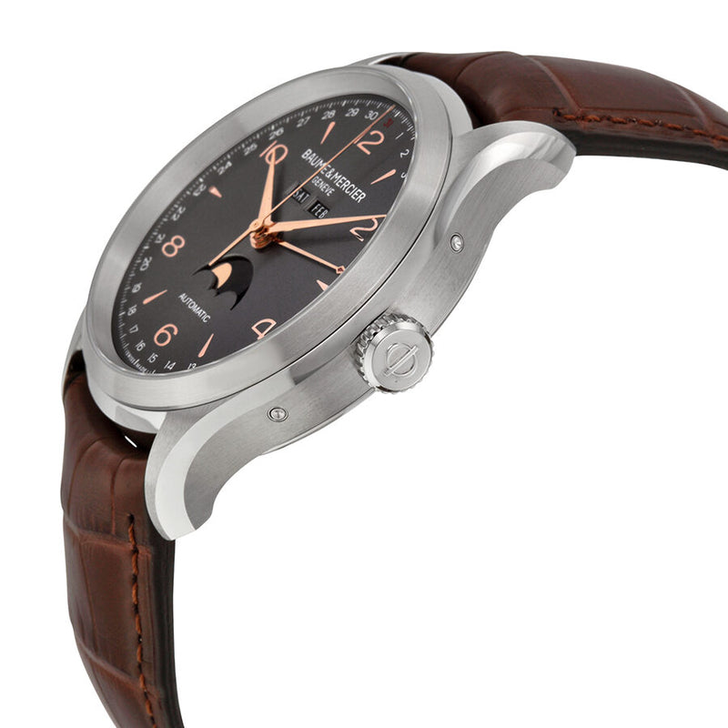 Baume et Mercier Clifton Grey Dial Brown Leather Men's Watch MO #A10213 - Watches of America #2