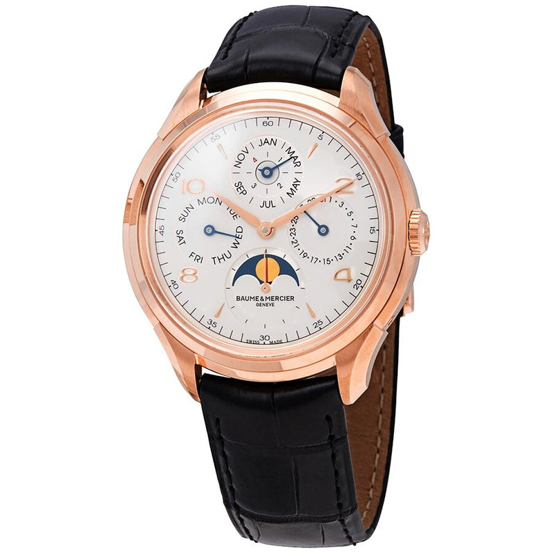 Baume et Mercier Clifton Automatic 18kt Rose Gold Perpetual Calendar Watch #MOA10306 - Watches of America