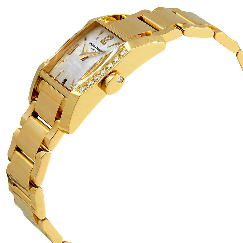 Baume et Mercier Diamant 18k Yellow Gold Diamond Ladies Watch #A8698 - Watches of America #2