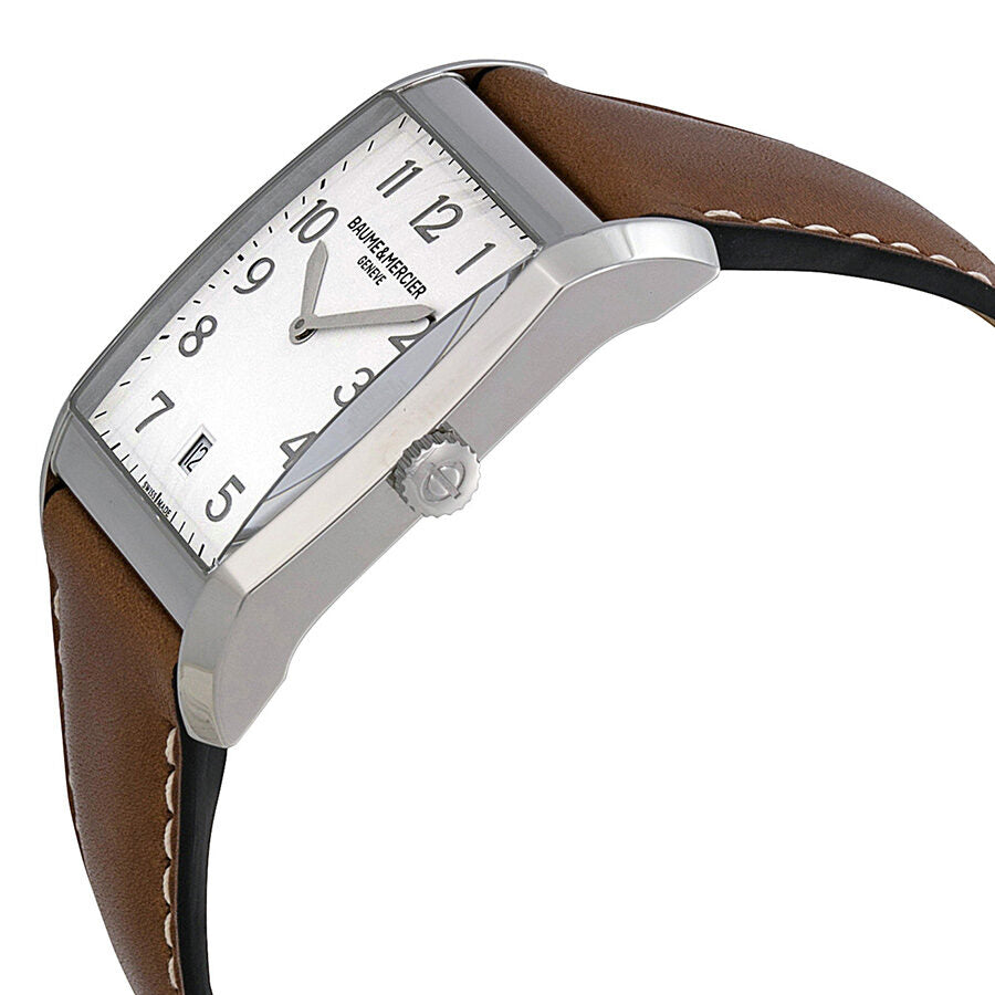 Baume et Mercier Hampton White Dial Brown Leather Men s Watch