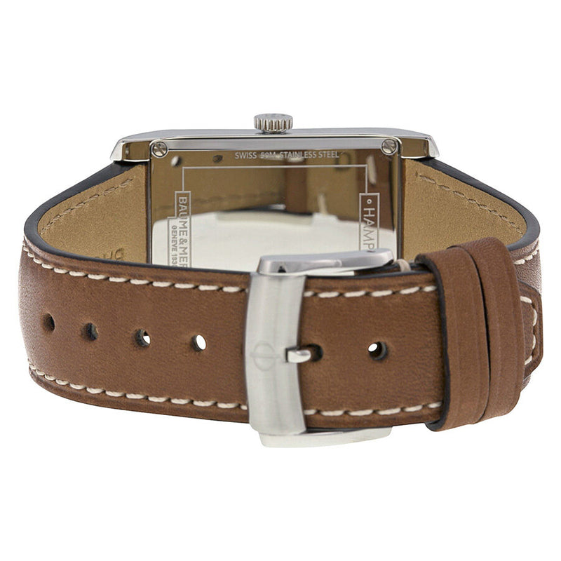 Baume et Mercier Hampton White Dial Brown Leather Men's Watch #10153 - Watches of America #3