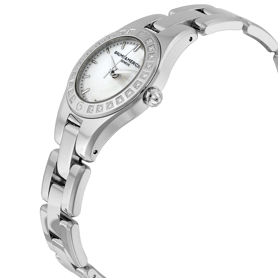 Baume et Mercier Linea Silver Dial Diamond Ladies Watch MOA10078