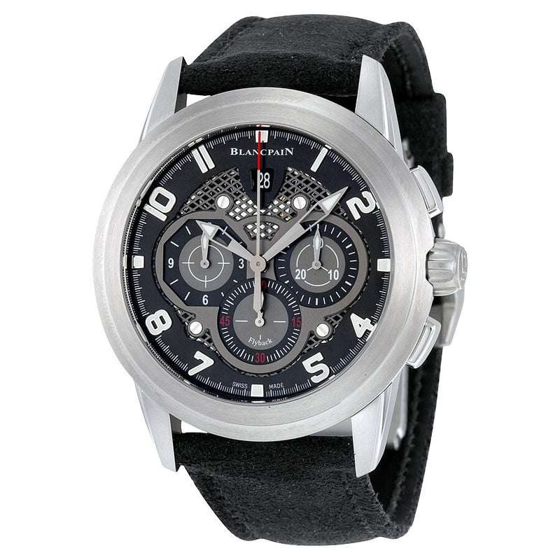 Blancpain L-Evolution Flyback Automatic Chronograph Black Dial Black Leather Men's Watch #560STC-11B30-52B - Watches of America