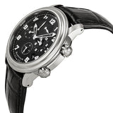 Blancpain Leman Black Dial Chronograph Black Leather Automatic Men's Watch #2041-1130-53B - Watches of America #2