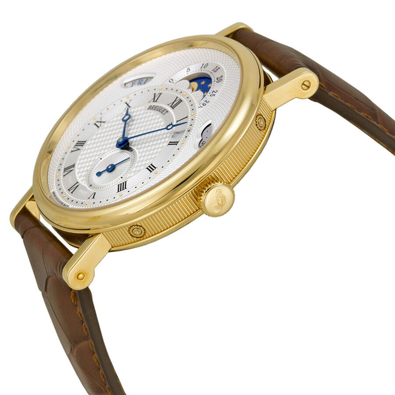 Breguet Classique Automatic Moonphase Silver Dial 18 kt Yellow Gold Men's Watch #7337BA1E9V6 - Watches of America #2