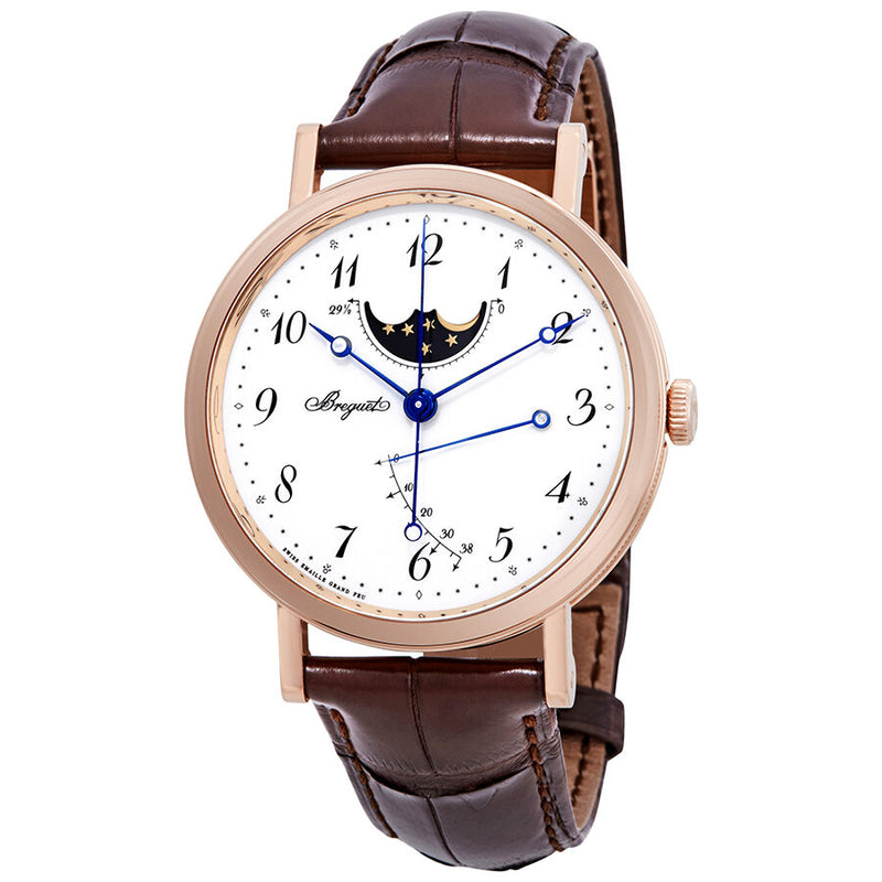 Breguet Classique Moonphases Automatic White Dial 18K Rose Gold Men's Watch #7787BR299V6 - Watches of America
