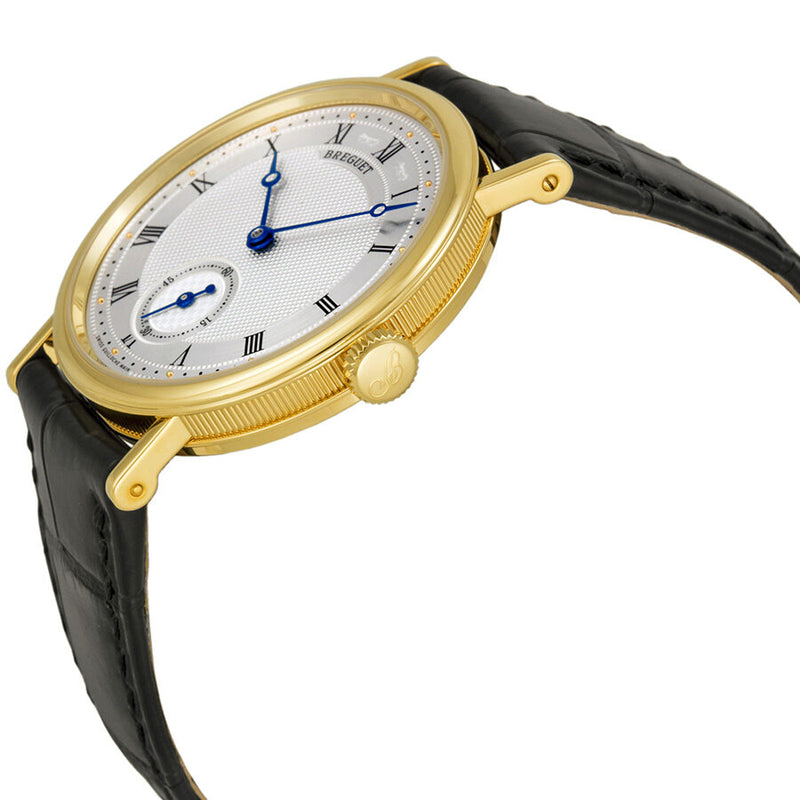 Breguet Classique Silver Dial 18kt Yellow Gold Black Leather Men's Watch 5907BA12984 #5907BA/12/984 - Watches of America #2