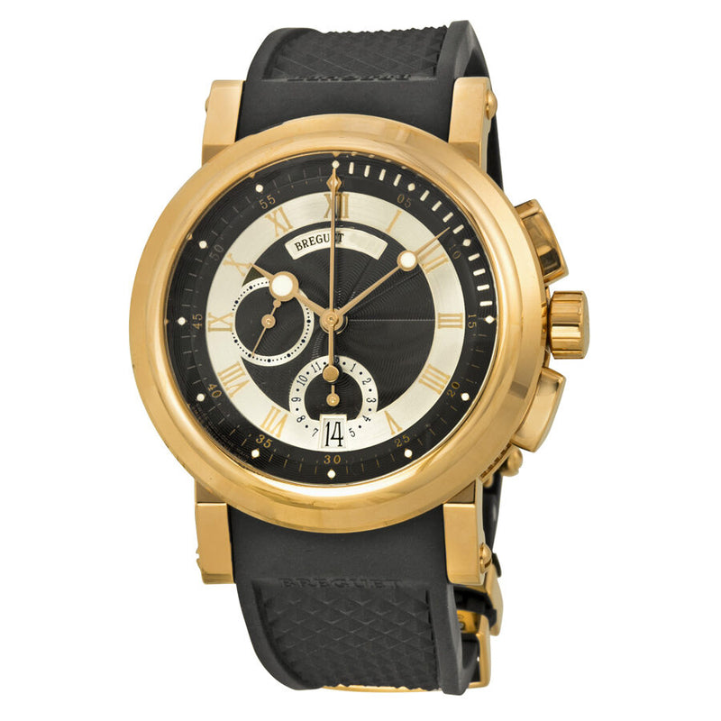 Breguet Marine Black Dial Rubber Men's Watch #5827BR/Z2/5ZU - Watches of America