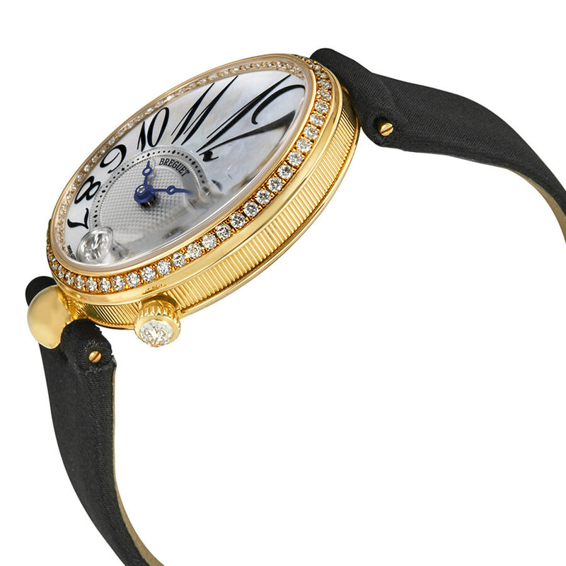 Breguet Reine de Naples Mother of Pearl 18kt Yellow Gold Black Satin Diamond Ladies Watch 8918BA58864D00D#8918BA/58/864.D00D - Watches of America #2