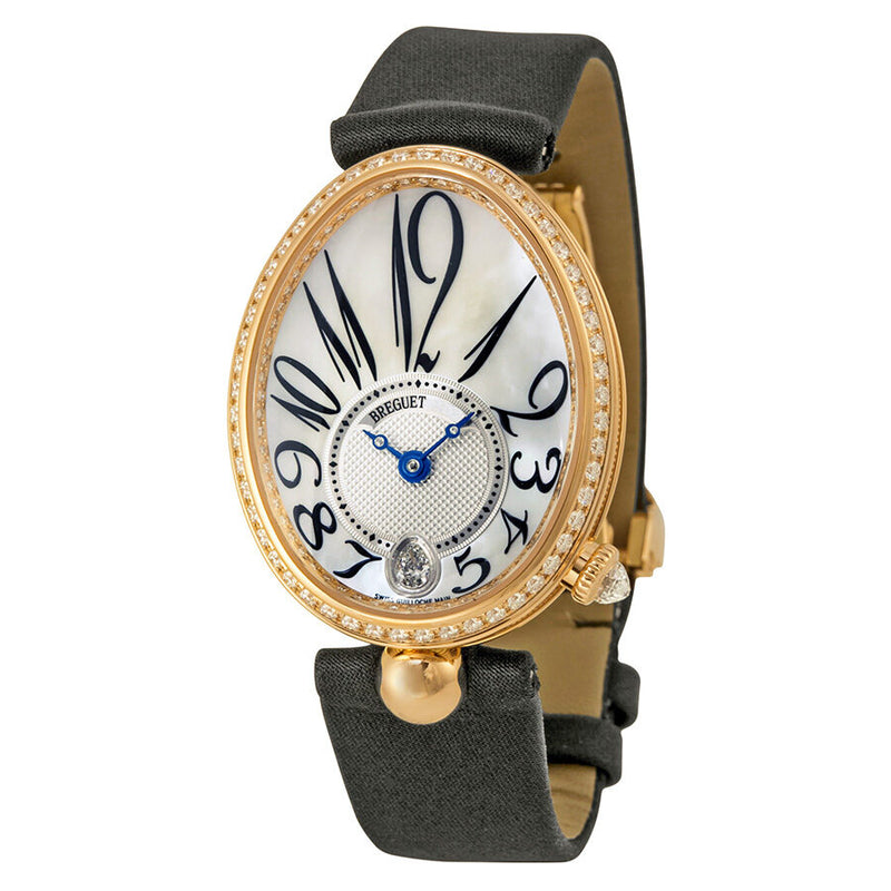 Breguet Reine de Naples Mother of Pearl Dial 18kt Rose Gold Black Ladies Diamond Watch 8918BR58864D00D#8918BR/58/864.D00D - Watches of America