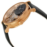 Breguet Tradition Black and Champagne Skeleton Dial 18kt Rose Gold Black Leather Men's Watch 7057BRR99W6 #7057BR/R9/9W6 - Watches of America #2