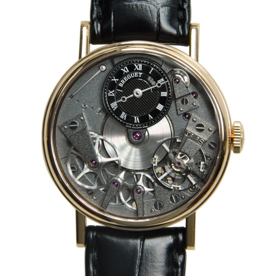 Breguet Tradition Black Skeleton Dial 18kt Rose Gold Black Leather