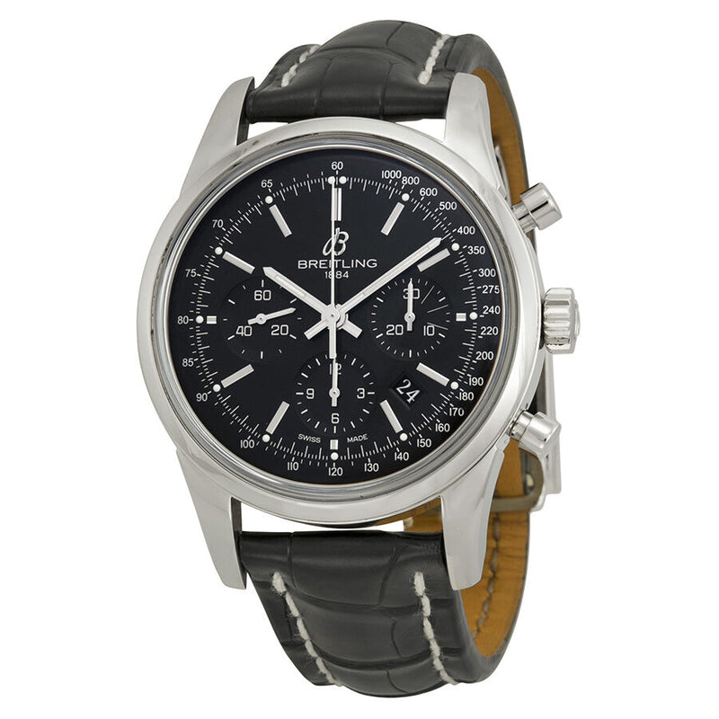 Breiting Transocean Chronograph Black Dial Men's Watch #AB015212-BA99BKCD - Watches of America