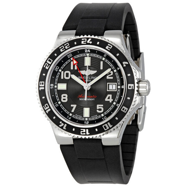 Breitling Aeromarine Superocean GMT Black Dial Men's Watch A3238011-BA38BKRD#A3238011/BA38 - Watches of America