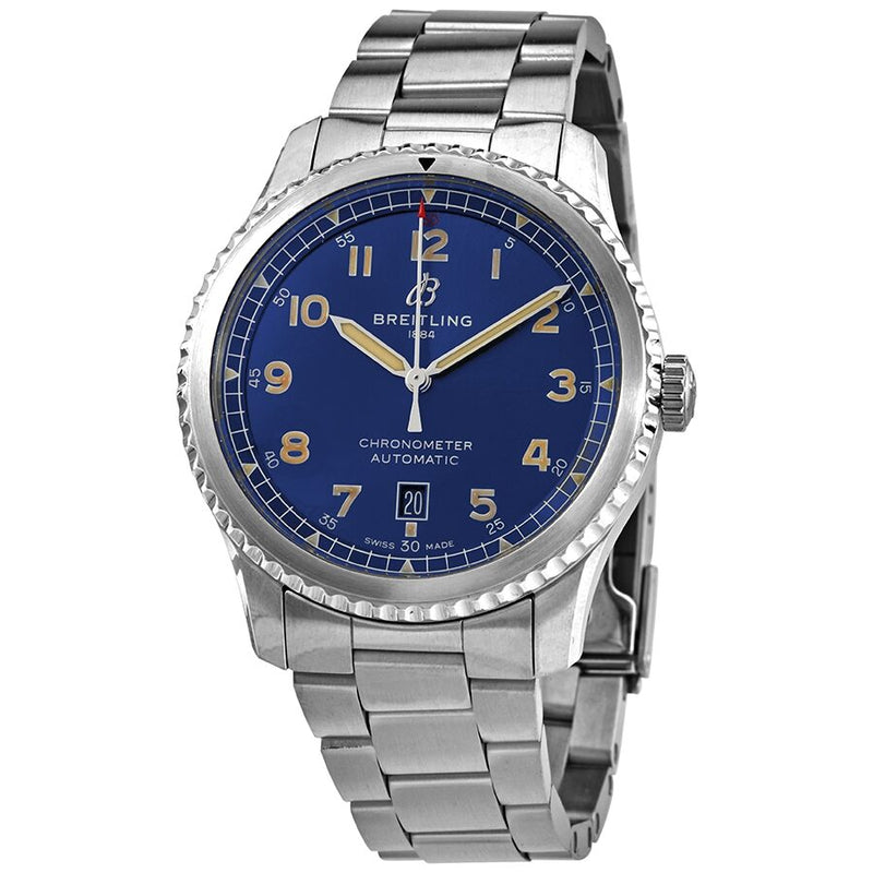Breitling Avaitor 8 Automatic Chronometer Blue Dial Men's Watch #A17315101C1A1 - Watches of America