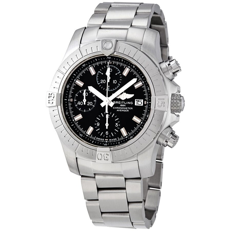 Breitling Avenger Chronograph Automatic Black Dial Men's Watch #A13385101B1A1 - Watches of America