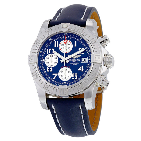 Breitling Avenger II Automatic Blue Dial Blue Leather Men's Watch A1338111-C870BLLD#A1338111-C870-112X-A20D.1 - Watches of America