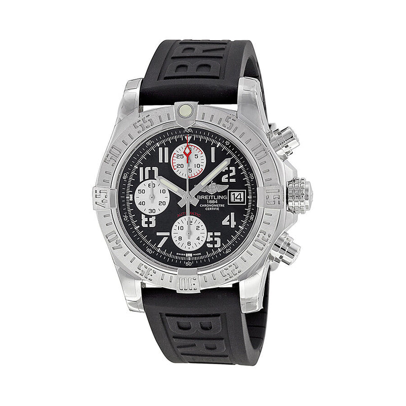 Breitling Avenger Rubber Strap Breitling Avenger II Black Dial