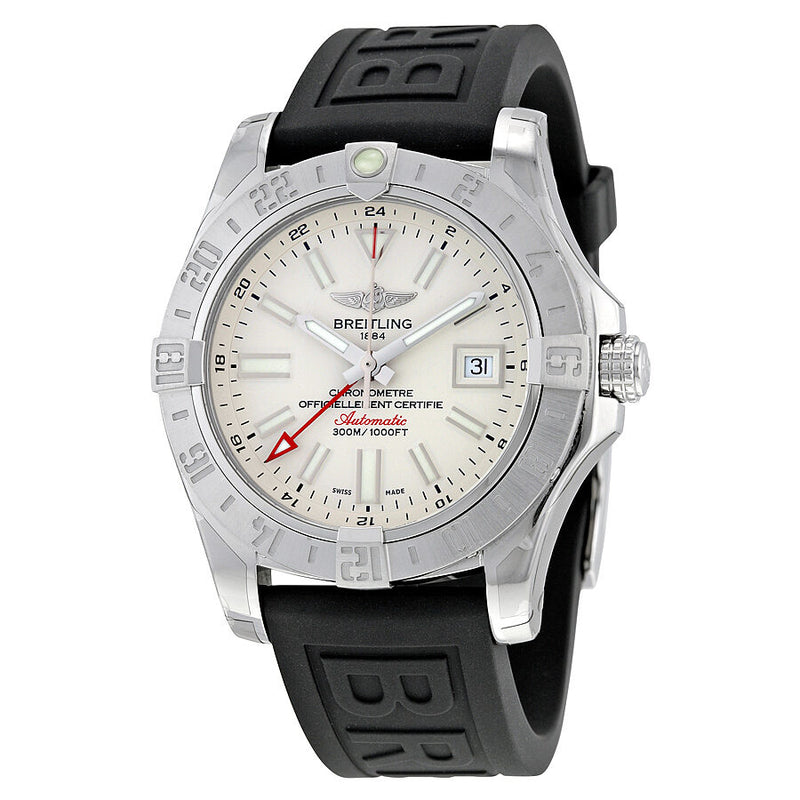 Breitling Avenger II GMT Silver Dial Men's Watch A3239011-G778BKPT3#A3239011-G778-152S-A20S.1 - Watches of America