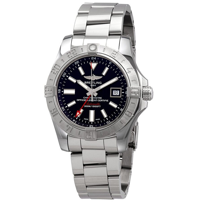 Breitling Avenger II GMT Volcano Black Dial Automatic Men's Watch#A32390111B1A1 - Watches of America