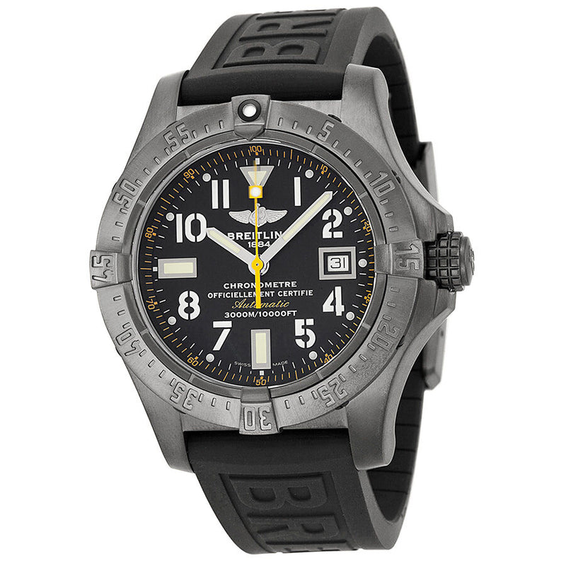 Breitling Avenger Seawolf Black and Yellow Automatic Watch M17330B2-BC05BKPD#M17330B2/BC05 - Watches of America
