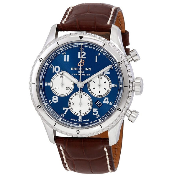 Breitling Aviator 8 Chronograph Automatic Blue Dial Watch #AB0119131C1P2 - Watches of America