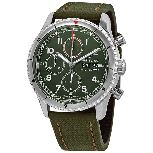 Breitling Aviator 8 Curtiss Warhawk Chronograph Automatic Green Dial Men's Watch #A133161A1L1X1 - Watches of America