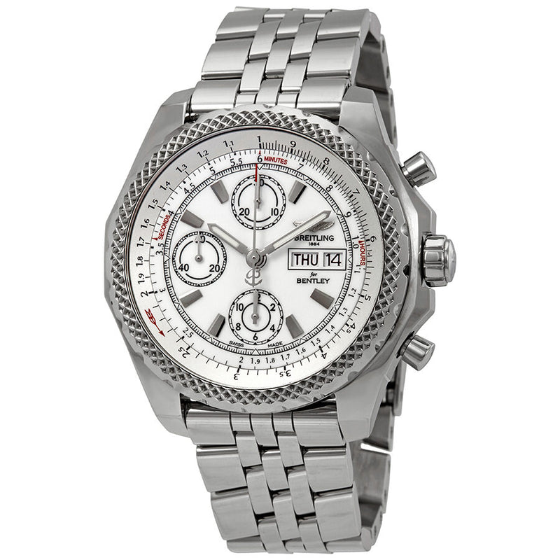 Breitling Bentley GT II Chronograph Automatic Chronometer White Dial Men's Watch 1336512-A736SS#A1336512-A736 - Watches of America