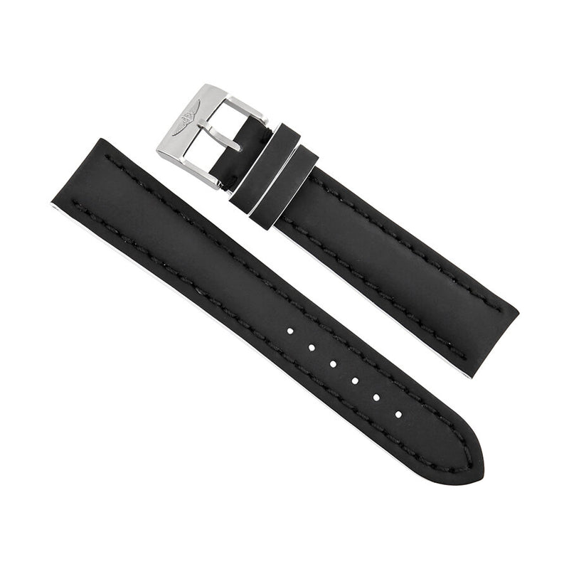 Breitling Black Leather Watch Band Strap 20mm - 18mm #222X-A18BA.1 - Watches of America
