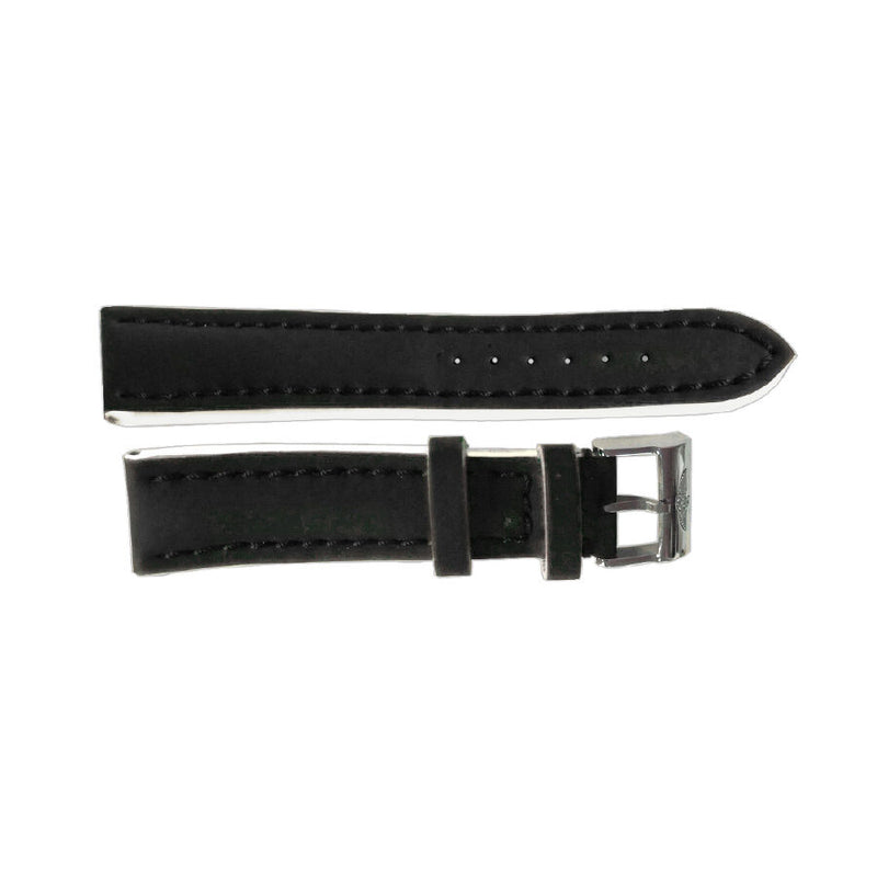 Breitling Black Leather Strap with Stainless Steel Tang Buckle 24 mm - 20 mm#231X - Watches of America