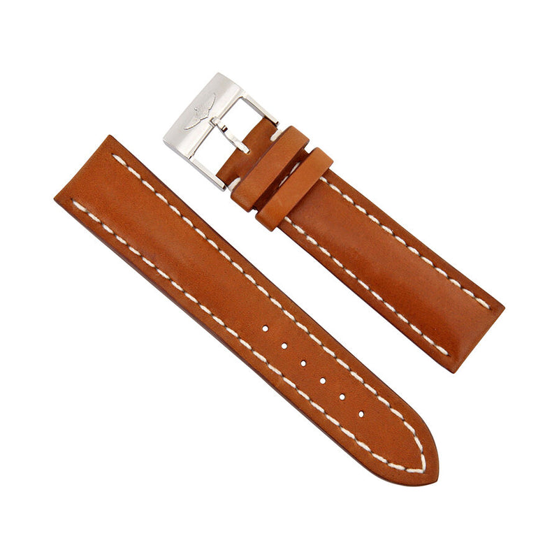 Breitling Brown Leather Watch Band Strap 22mm - 20 mm #433X-A20BA.1 - Watches of America