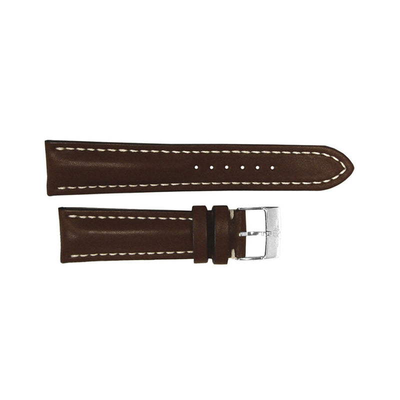 Breitling Brown Leather Strap Stainless Steel Tang Buckle 16-14mm#410X - Watches of America