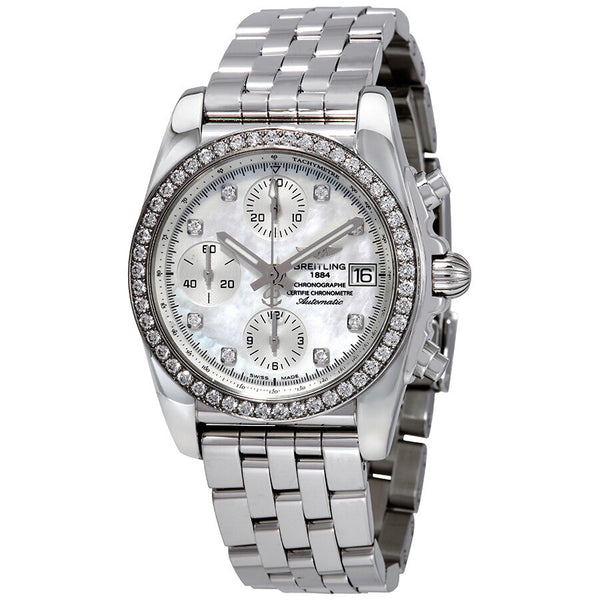Breitling Chronomat 38 Diamondworks Mother of Pearl Dial Ladies Watch A1331053/A776SS#A1331053-A776-385A - Watches of America