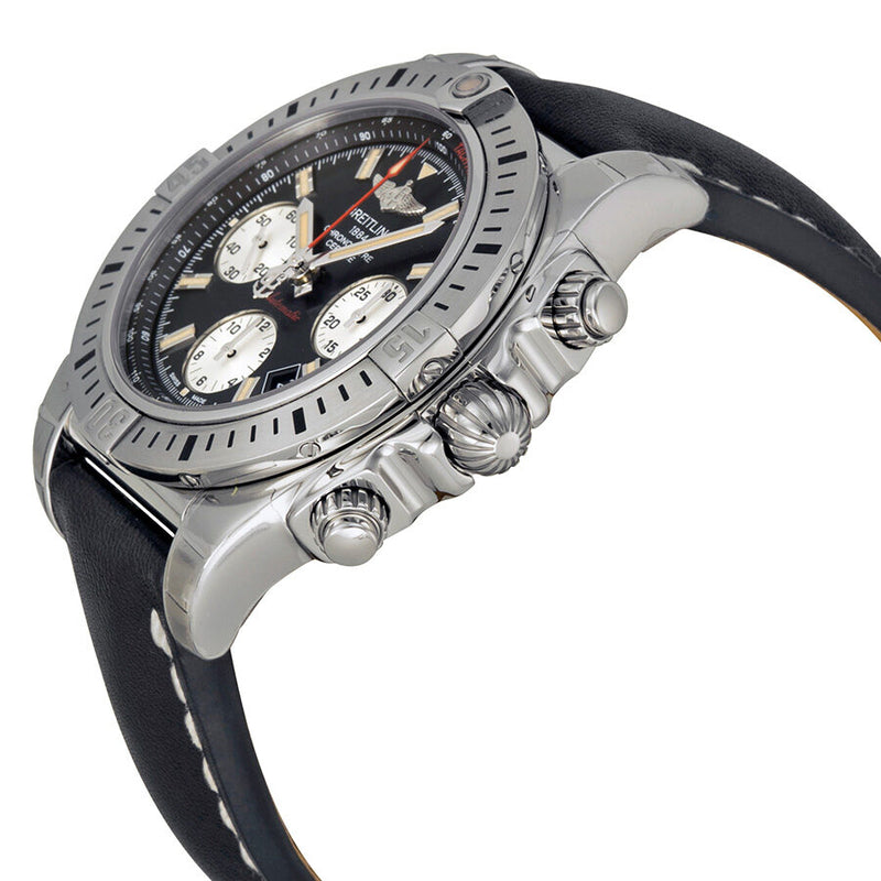 Breitling Chronomat 41 Airborne Mechanical Black Dial Black Leather Men's Watch AB01442J-BD26BKLT #AB01442J/BD26 - Watches of America #2